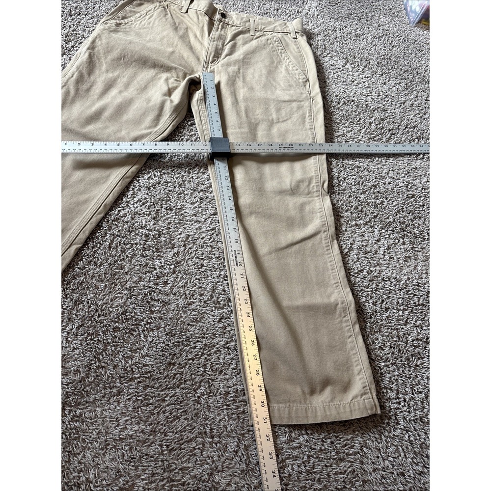 Carhartt Pants Mens 36x30 Brown Tan B299 GKH Carpenter Relaxed Canvas Work - Picture 3 of 5